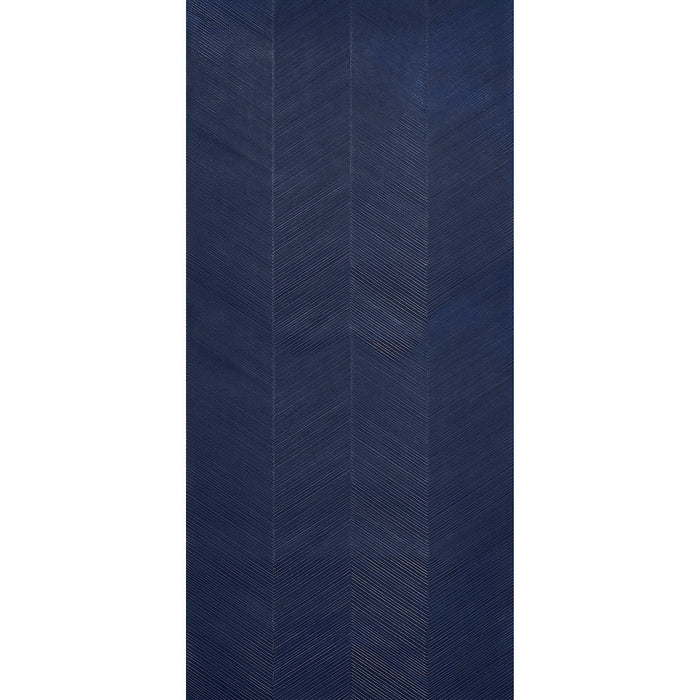 Schumacher Chevron Texture Midnight Blue Wallpaper 5005654