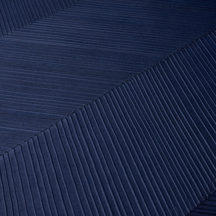 Schumacher Chevron Texture Midnight Blue Wallpaper 5005654