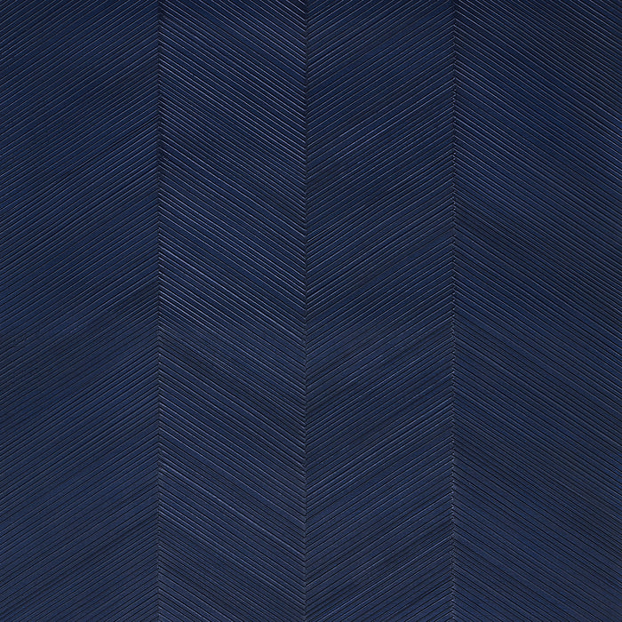 Schumacher Chevron Texture Midnight Blue Wallpaper 5005654