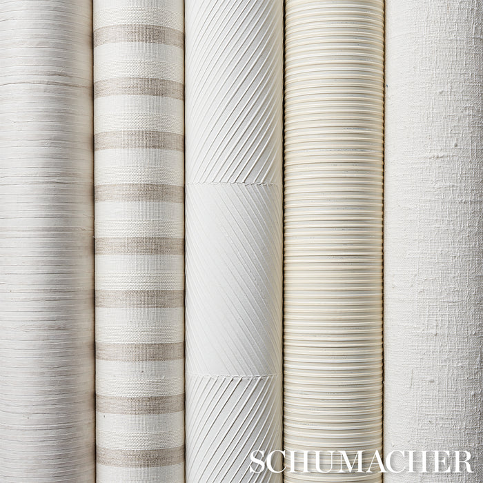 Schumacher Chevron Texture White Wallpaper 5005656