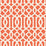 Schumacher Imperial Trellis II Ivory / Mandarin Wallpaper 5005800