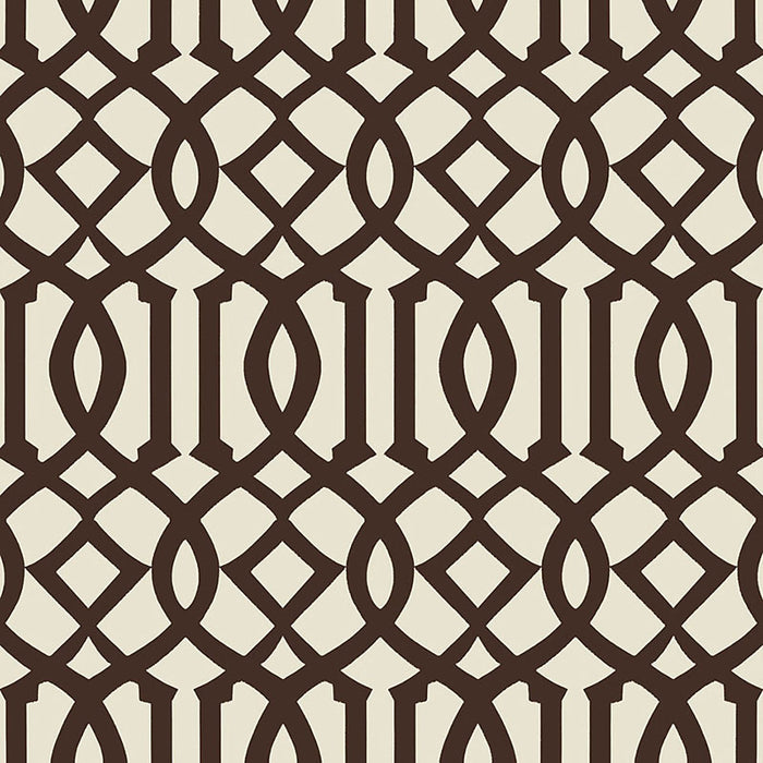 Schumacher Imperial Trellis II Java / Cream Wallpaper 5005803