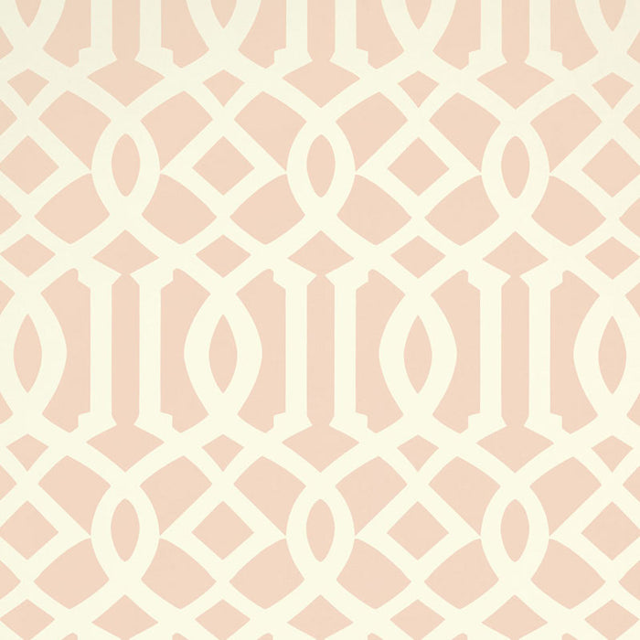 Schumacher Imperial Trellis II Blush Wallpaper 5005806