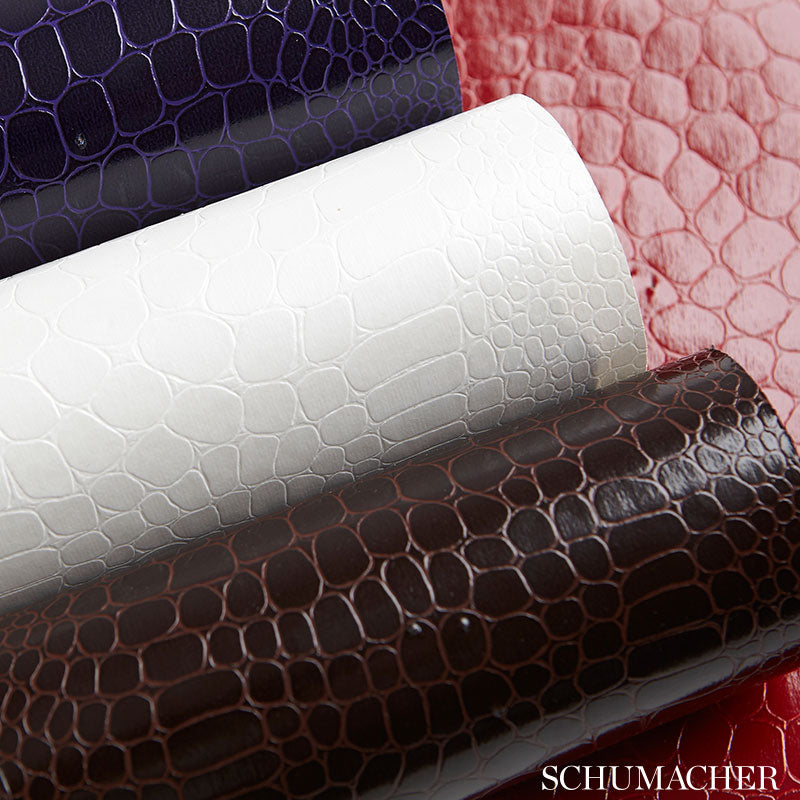 Schumacher Crocodile Crimson Wallpaper 5005831