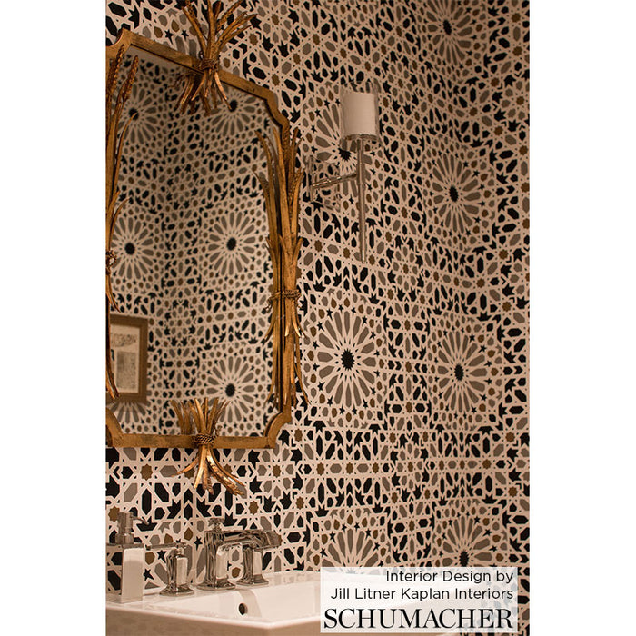 Schumacher Nasrid Palace Mosaic Mica Wallpaper 5005961