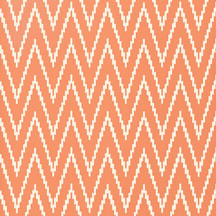 Schumacher Kasari Ikat Terra Cotta Wallpaper 5005994