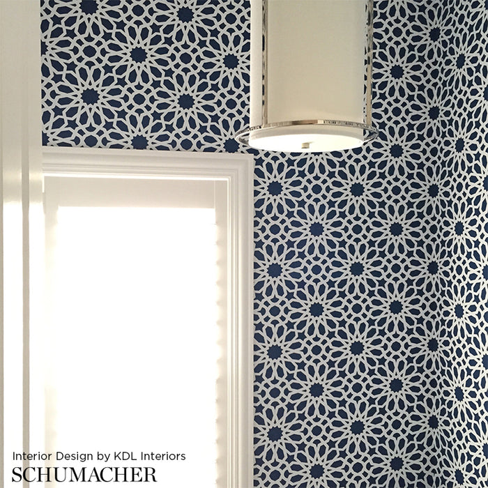 Schumacher Agadir Screen Lapis Wallpaper 5006640