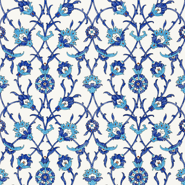 Schumacher Sultan's Trellis Peacock Wallpaper 5006700