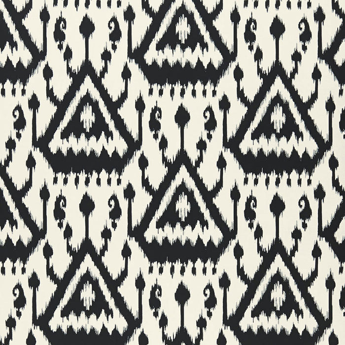 Schumacher Vientiane Ikat Ebony Wallpaper 5006951