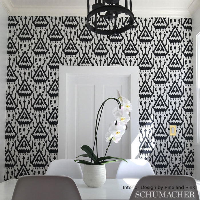 Schumacher Vientiane Ikat Palm Wallpaper 5006953