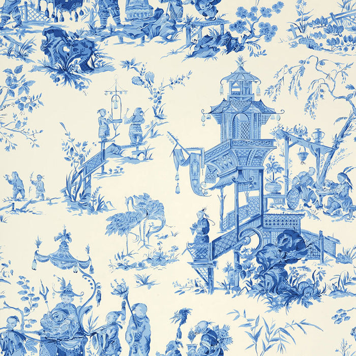 Schumacher Chinois China Blue Wallpaper 5007002