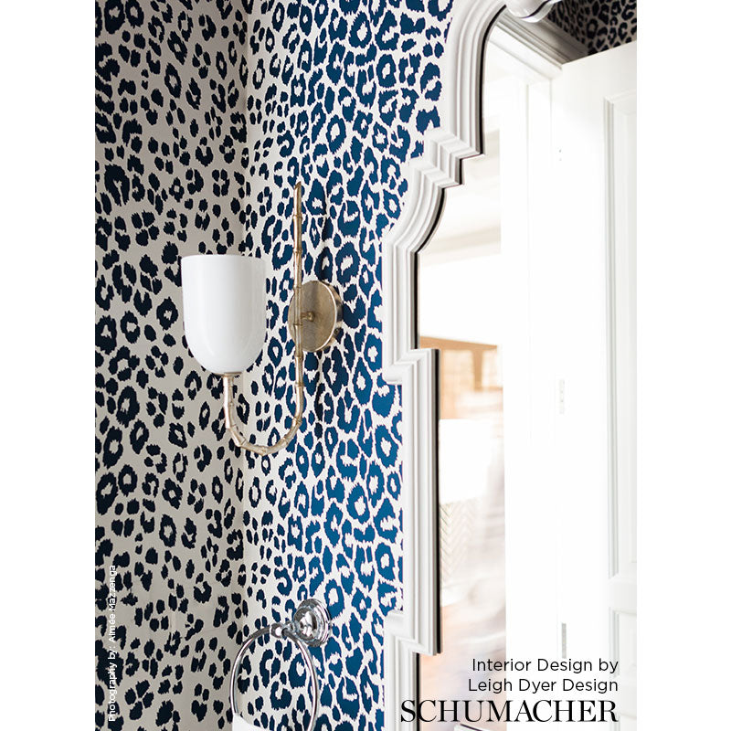 Schumacher Iconic Leopard Ink Wallpaper 5007010