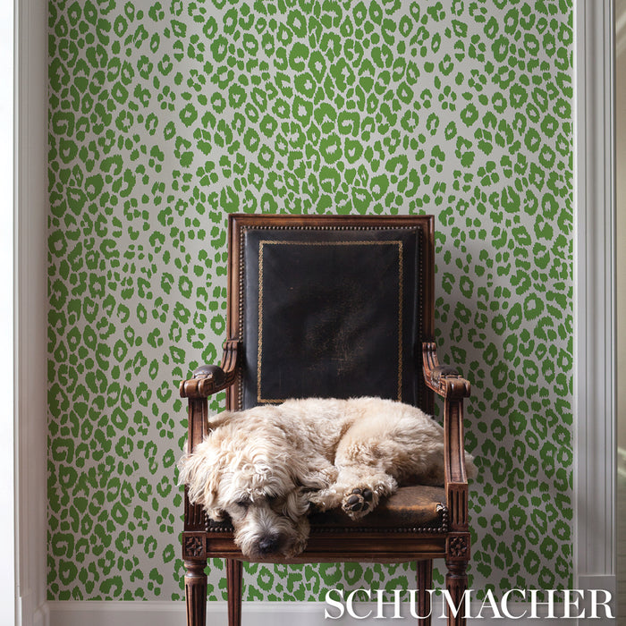 Schumacher Iconic Leopard Green Wallpaper 5007015