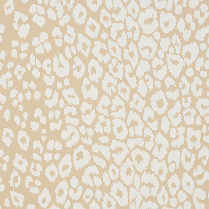 Schumacher Iconic Leopard Ivory On Neutral Wallpaper 5007020