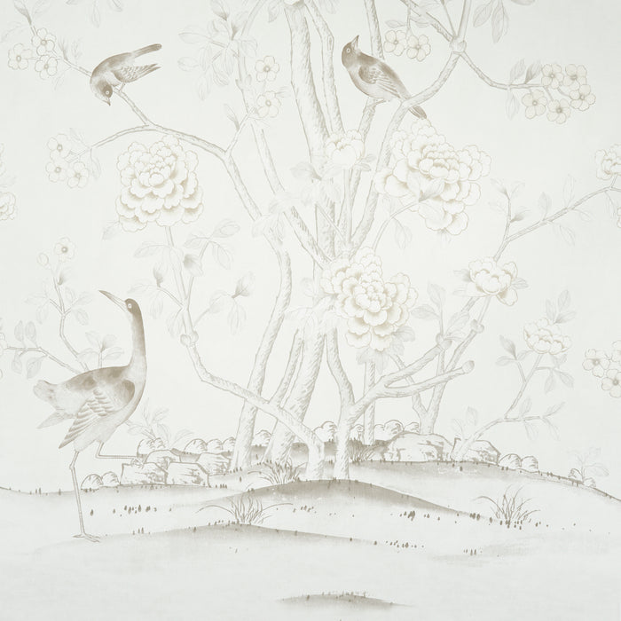 Schumacher Chinois Palais Panel Neutral Wallpaper 5007122