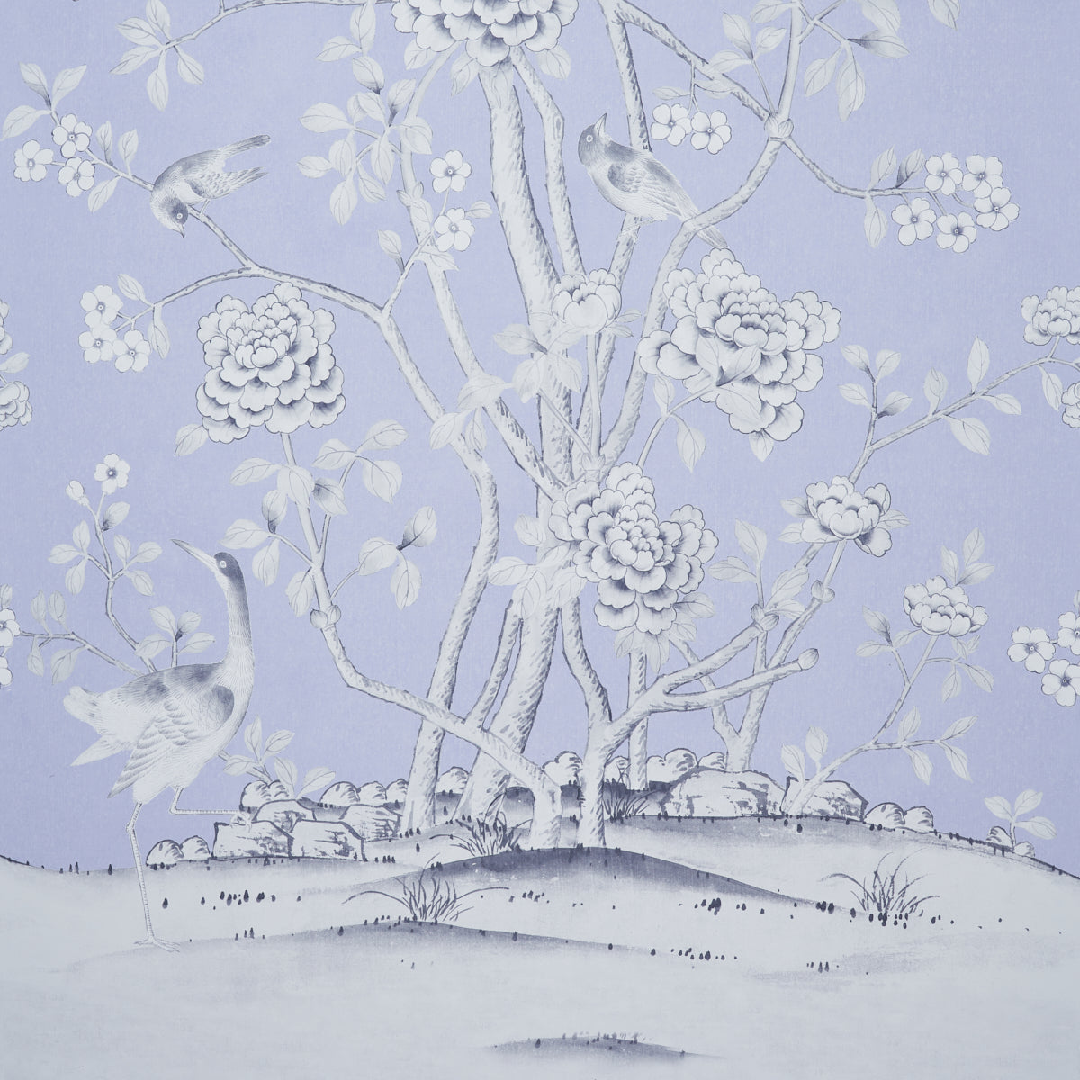 Schumacher Chinois Palais Panel Lavender Wallpaper 5007126