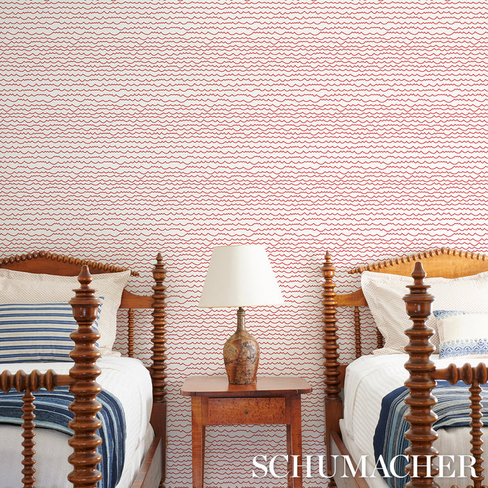 Schumacher Waves Red Wallpaper 5007463