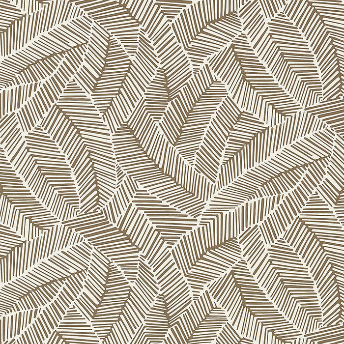 Schumacher Abstract Leaf Mocha Wallpaper 5007532