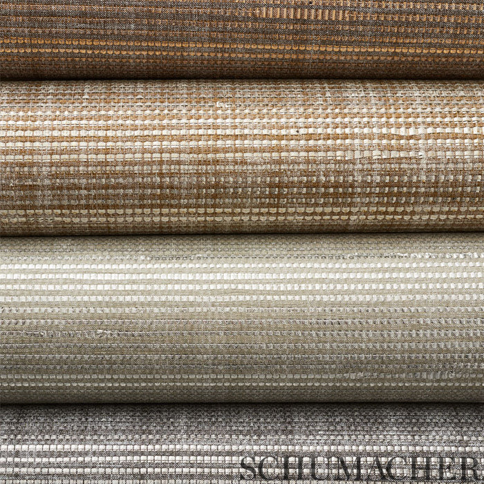 Schumacher Anodized Raffia Gold Wallpaper 5007782