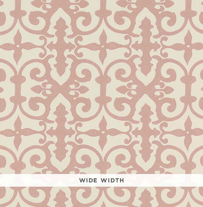 Schumacher Ferne Park Pink Wallpaper 5008041