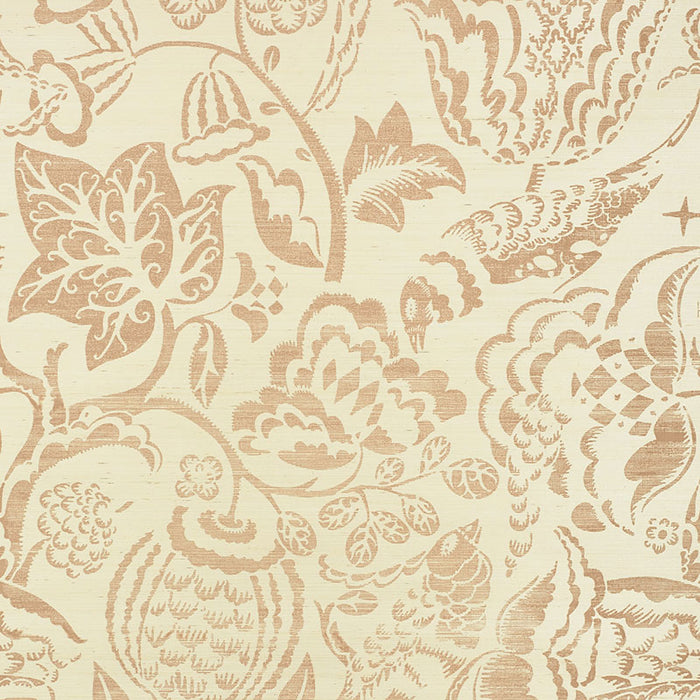 Schumacher Uccello Sisal Blush Wallpaper Sample 5008260