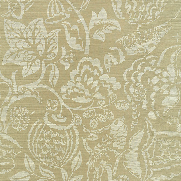 Schumacher Uccello Sisal Sage Wallpaper Sample 5008261