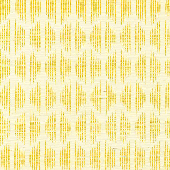 Schumacher Ovington Sisal Yellow Wallpaper Sample 5008270