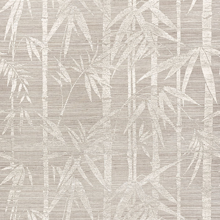 Schumacher Les Bambous Sisal Fog Wallpaper Sample 5008311