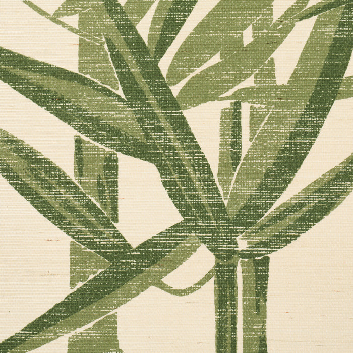 Schumacher Les Bambous Sisal Green Wallpaper 5008313