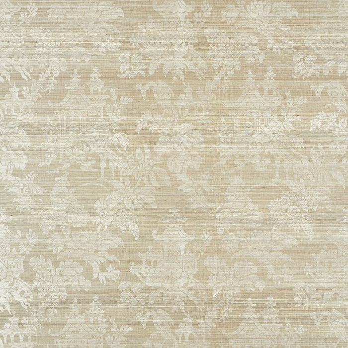 Schumacher Brighton Sisal Fog Wallpaper Sample 5008321