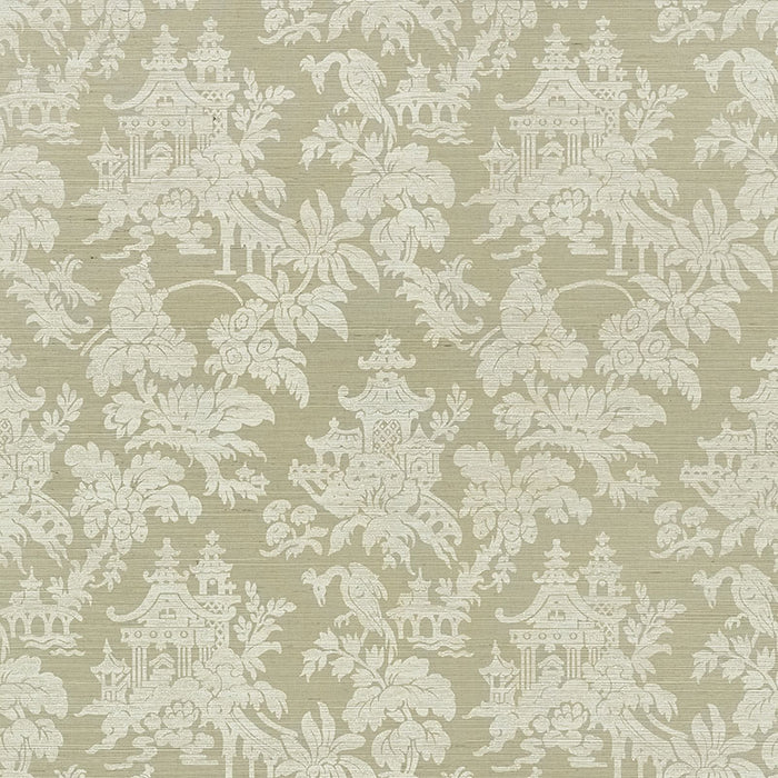 Schumacher Brighton Sisal Sage Wallpaper Sample 5008322