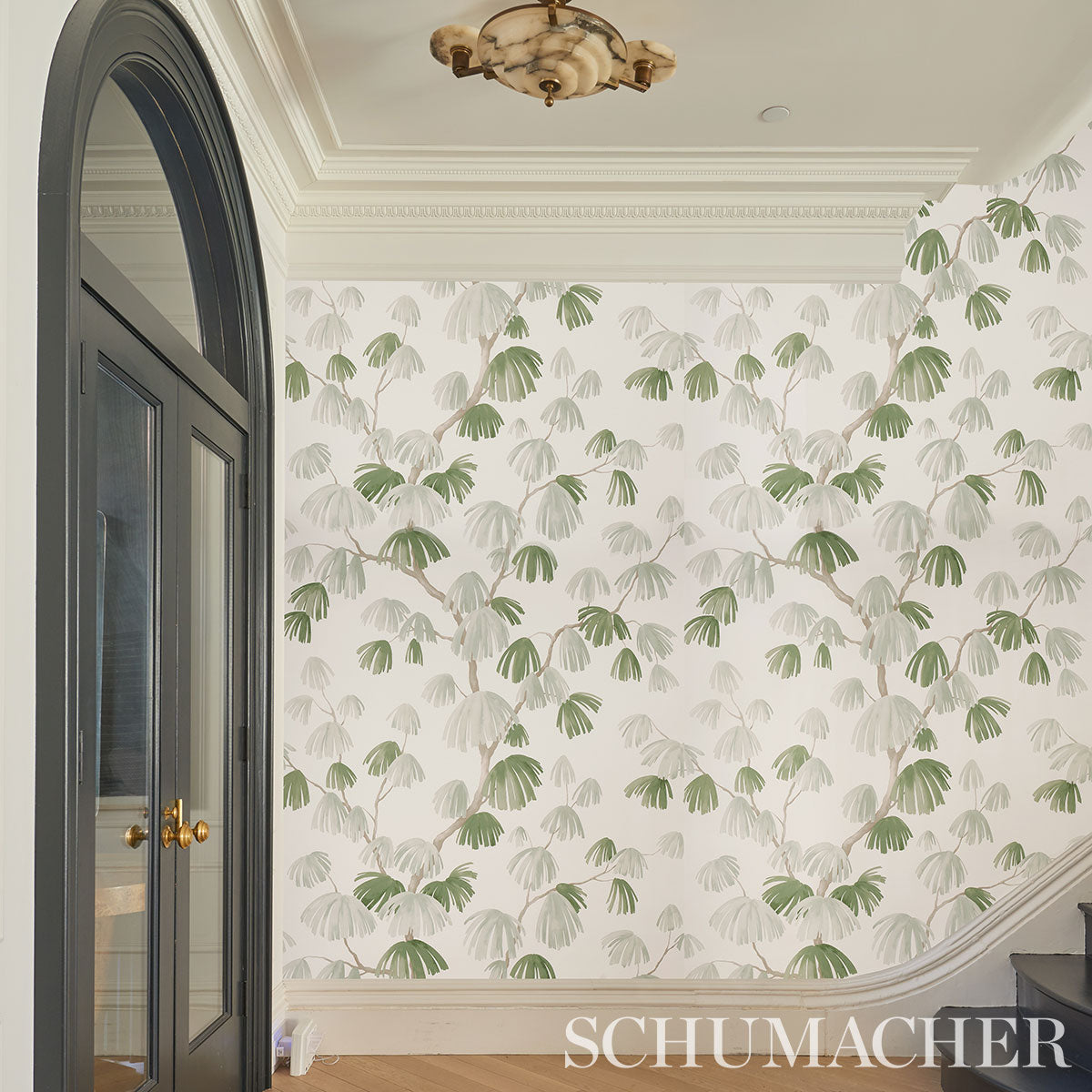 Schumacher Weeping Pine Sage Wallpaper 5008332