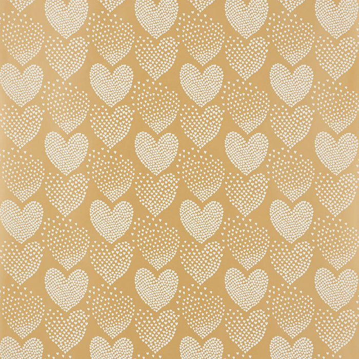 Schumacher Heart Of Hearts Ivory & Gold Wallpaper 5008360