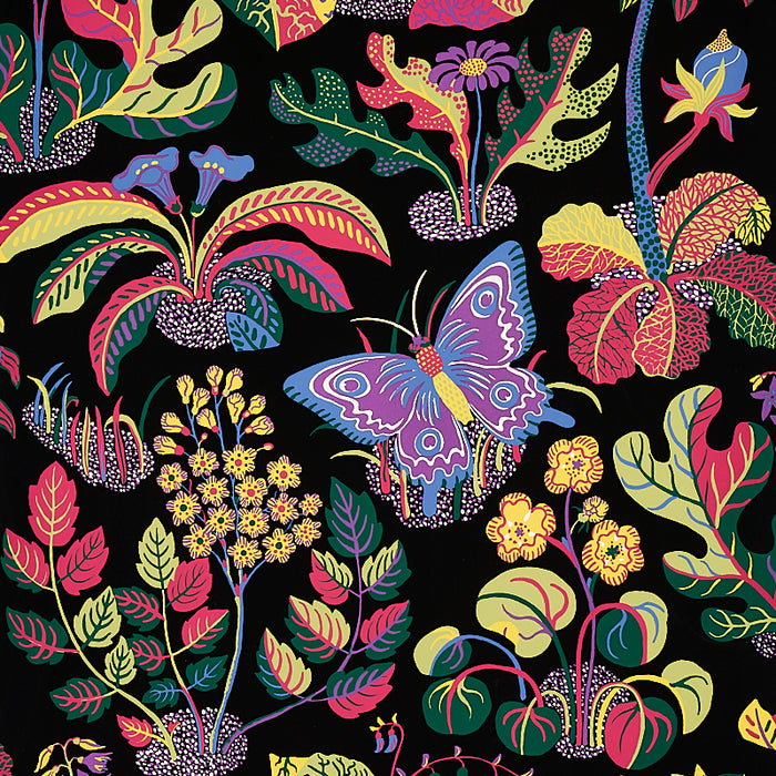 Schumacher Exotic Butterfly Black Wallpaper 5008422