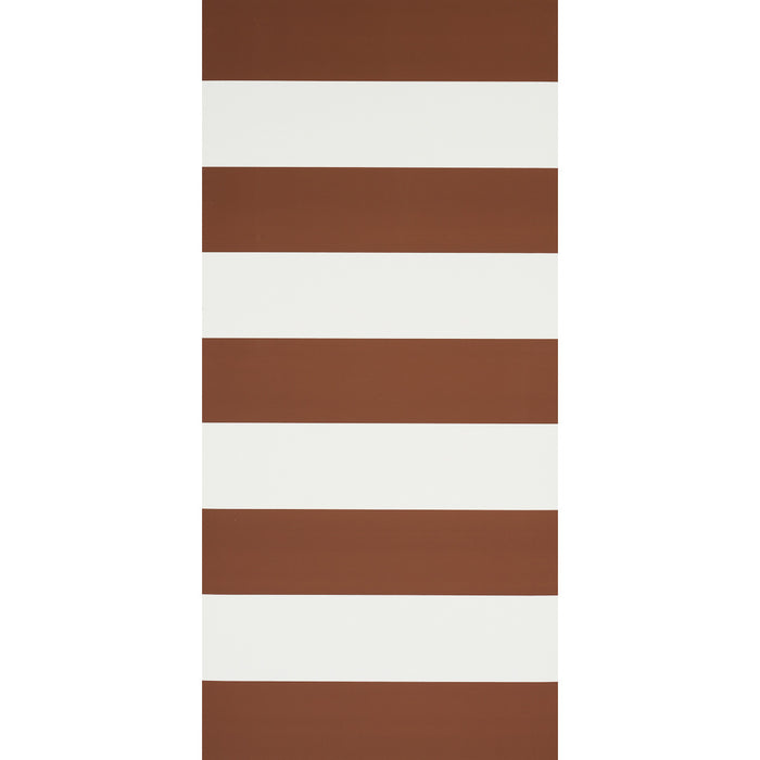 Schumacher Baxter Stripe Brown Wallpaper 5008527