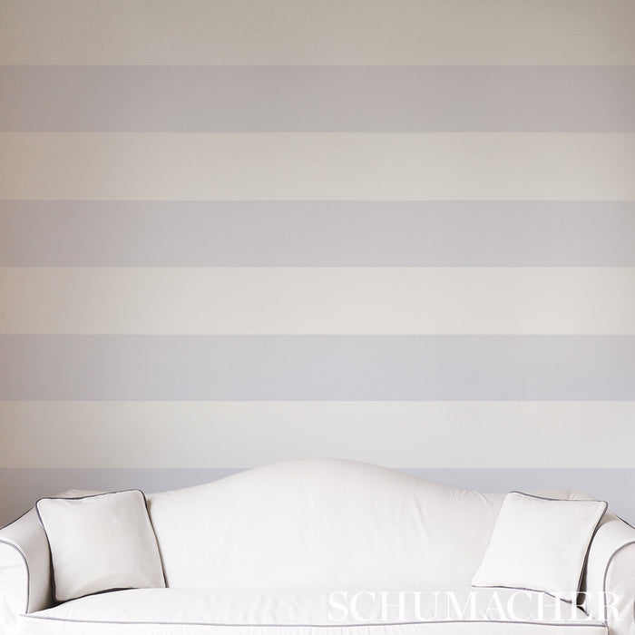 Schumacher Baxter Stripe Lilac Wallpaper 5008528