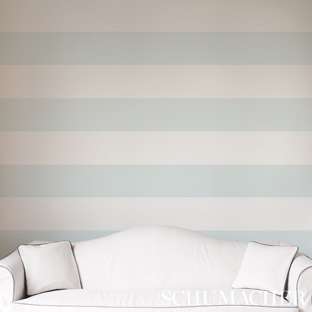 Schumacher Baxter Stripe Mineral Wallpaper 5008529