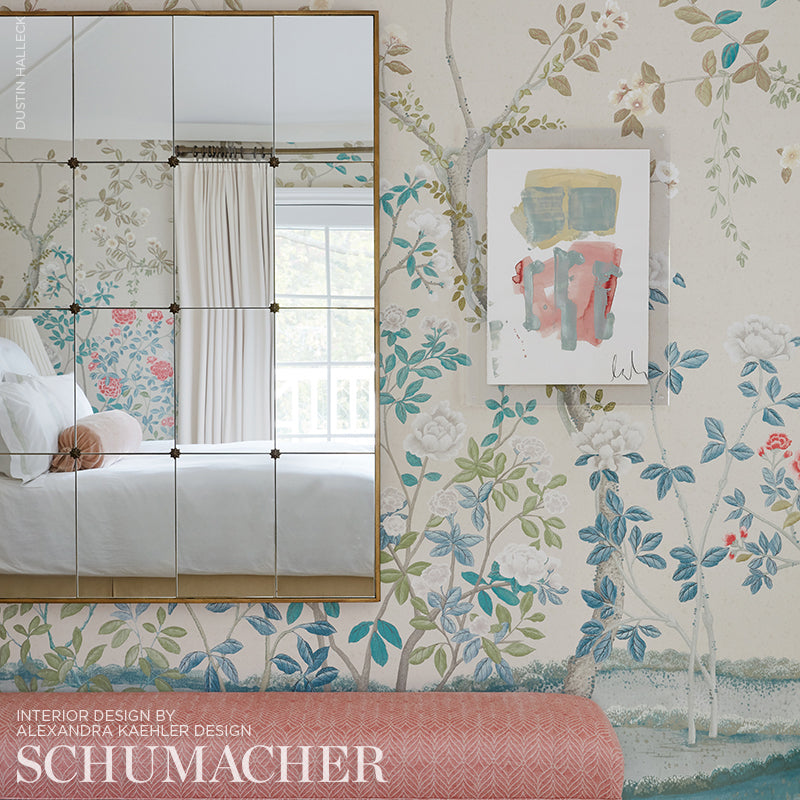 Schumacher Madame De Pompadour Panel Set Alabaster Wallpaper 5008540