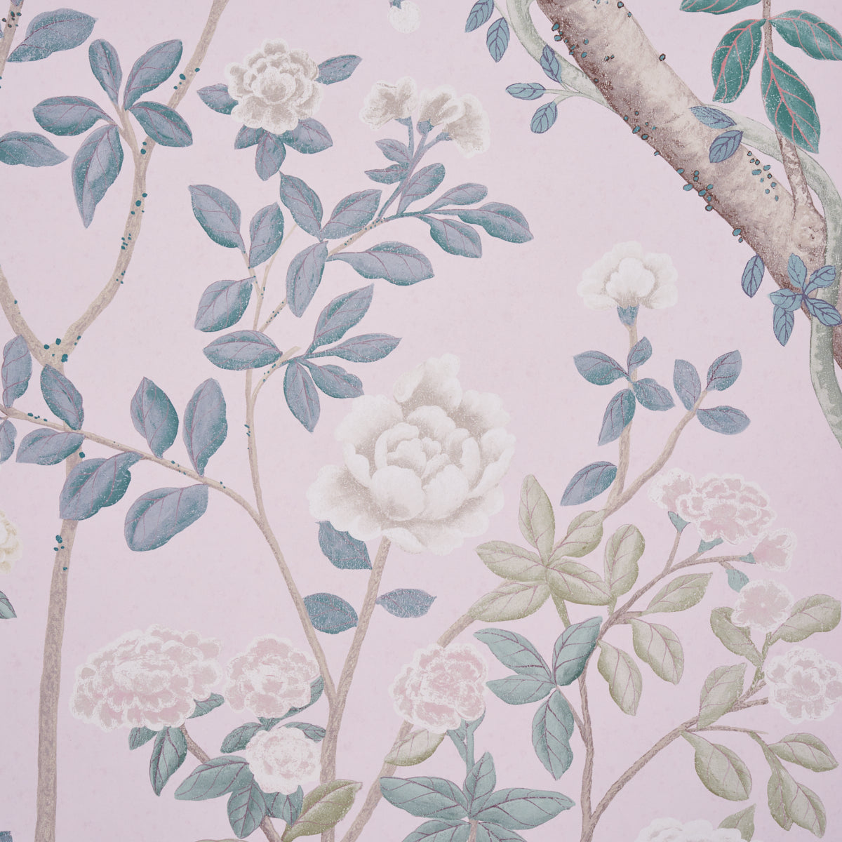 Schumacher Madame De Pompadour Panel Set Blush Wallpaper 5008542