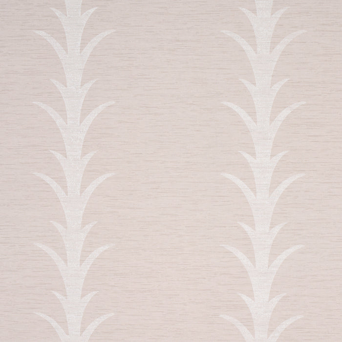 Schumacher Acanthus Stripe Vinyl Limestone Wallpaper 5008590