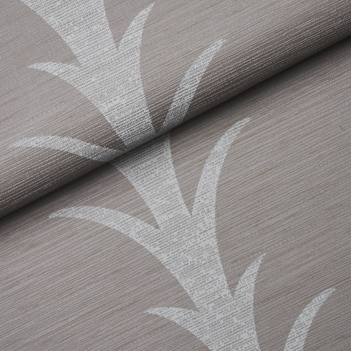 Schumacher Acanthus Stripe Vinyl Grey Wallpaper 5008593