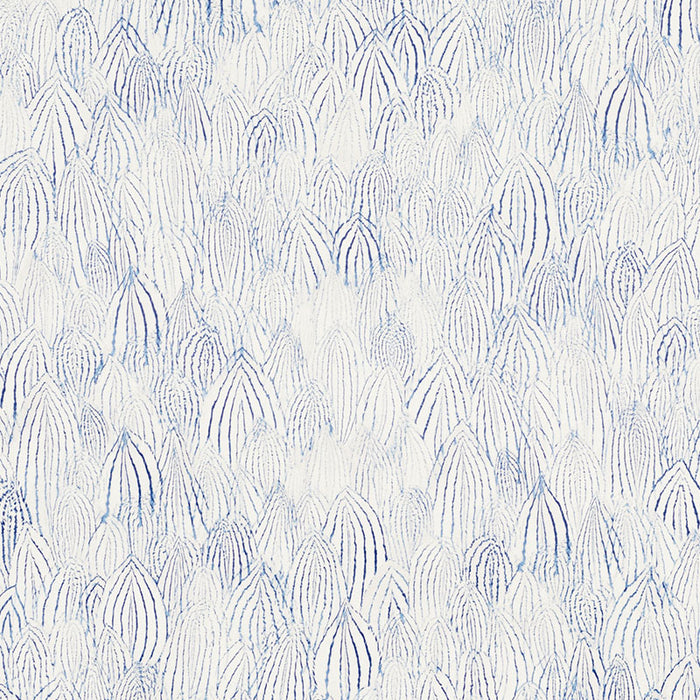 Schumacher Feathers Indigo Wallpaper 5008611