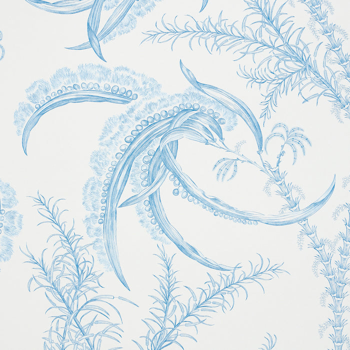 Schumacher Ocean Toile Delft Wallpaper 5008720