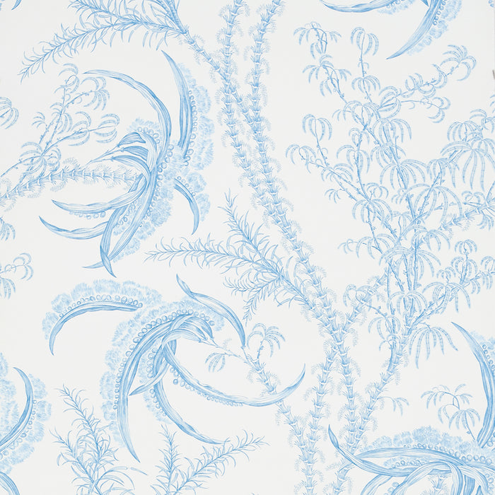 Schumacher Ocean Toile Delft Wallpaper 5008720