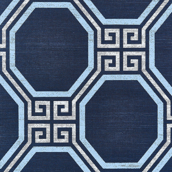 Schumacher Octavia Sisal Navy Wallpaper Sample 5008933