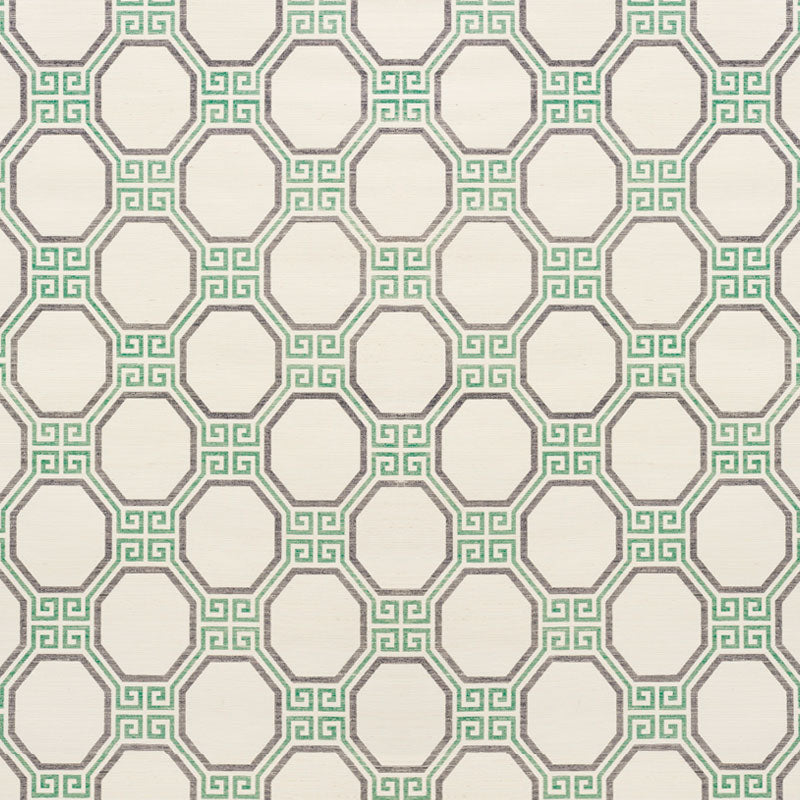 Schumacher Octavia Sisal Jade Wallpaper 5008934