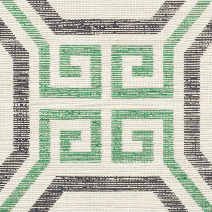 Schumacher Octavia Sisal Jade Wallpaper 5008934