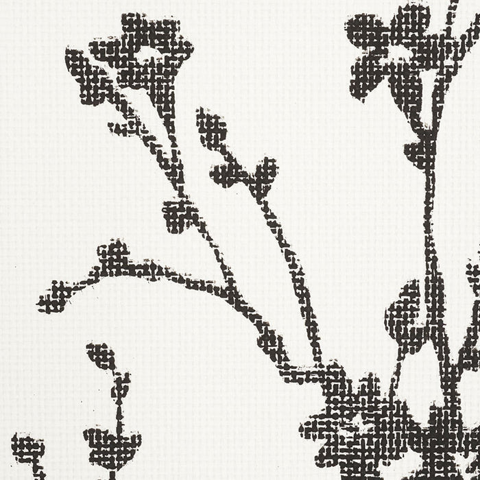 Schumacher Twiggy Paperweave Black Wallpaper Sample 5008942