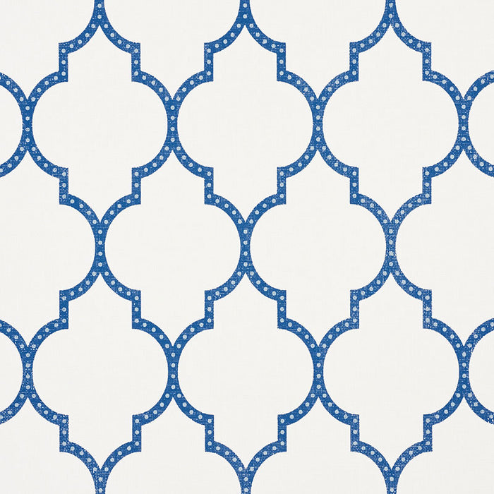 Schumacher Algiers Paperweave Blue Wallpaper 5009011