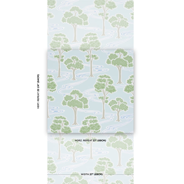 Schumacher Tree River Mineral Wallpaper 5009102